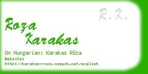 roza karakas business card
